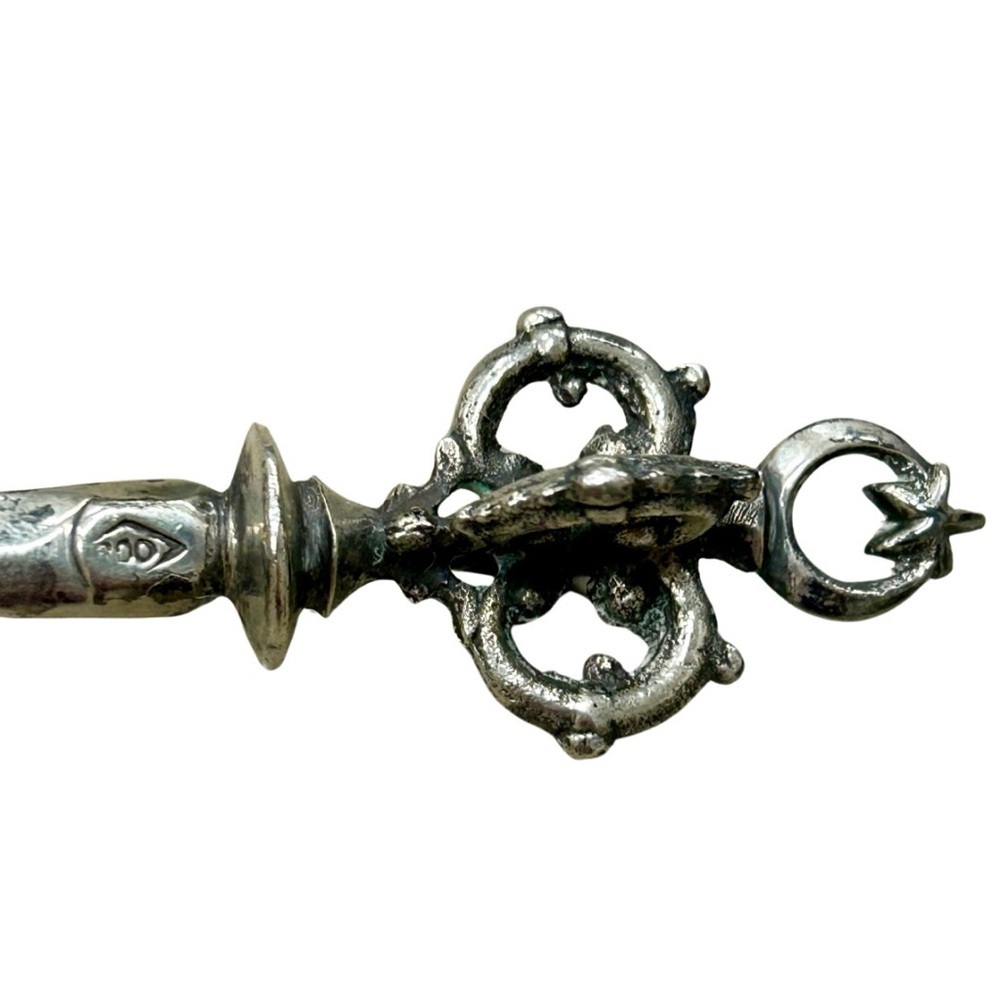 Vintage Sterling Silver Ornate Bar Spoon – Long Handle - Picture 3 of 5